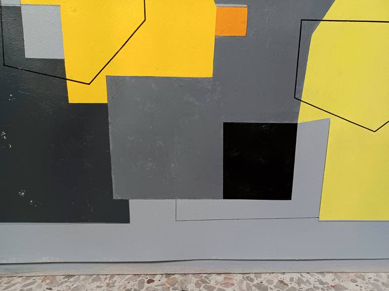 Original Abstract Geometric Painting by Luis Medina
