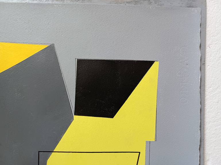 Original Abstract Geometric Painting by Luis Medina