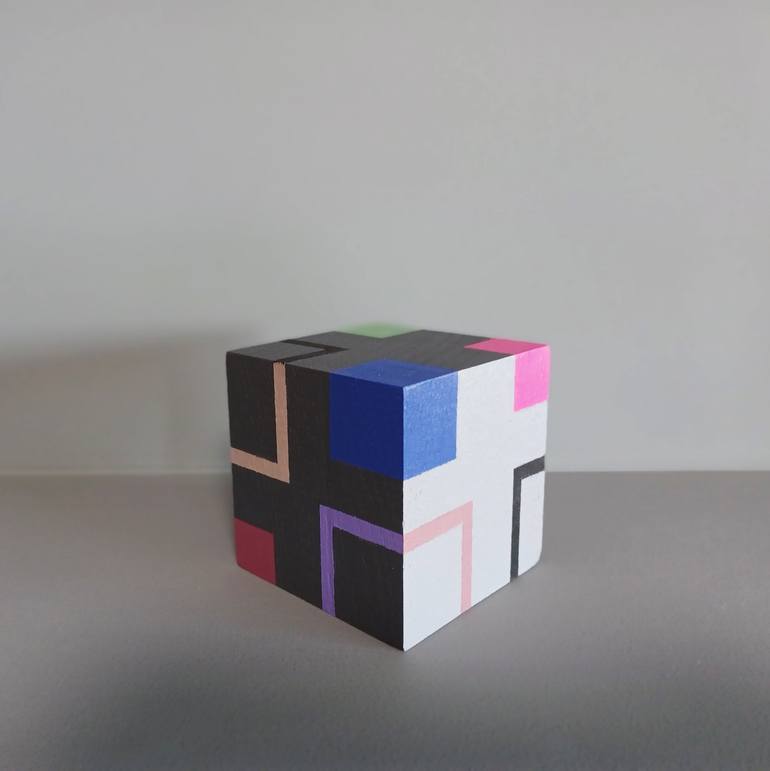 Original Abstract Geometric Sculpture by Luis Medina