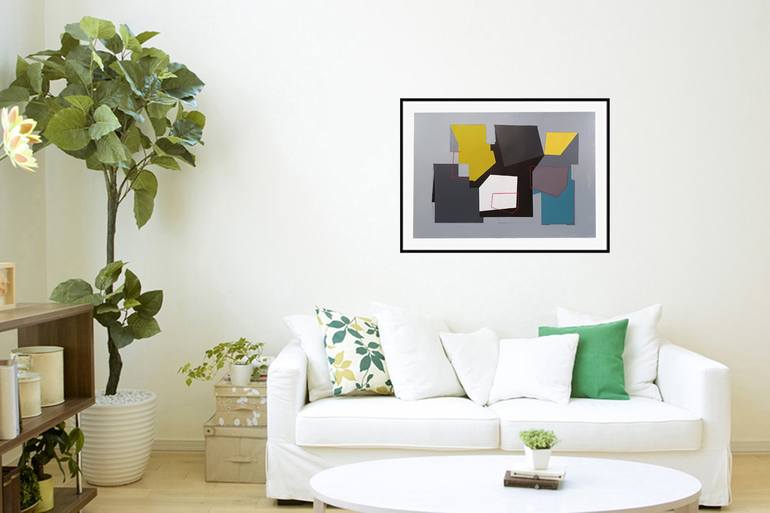 Original Abstract Geometric Painting by Luis Medina