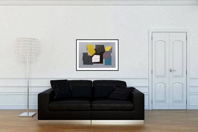 Original Abstract Geometric Painting by Luis Medina