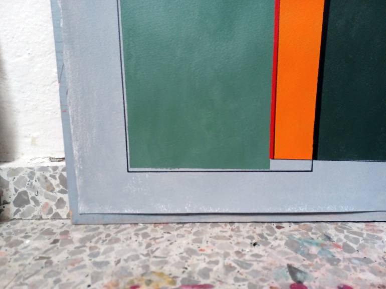 Original Abstract Geometric Painting by Luis Medina