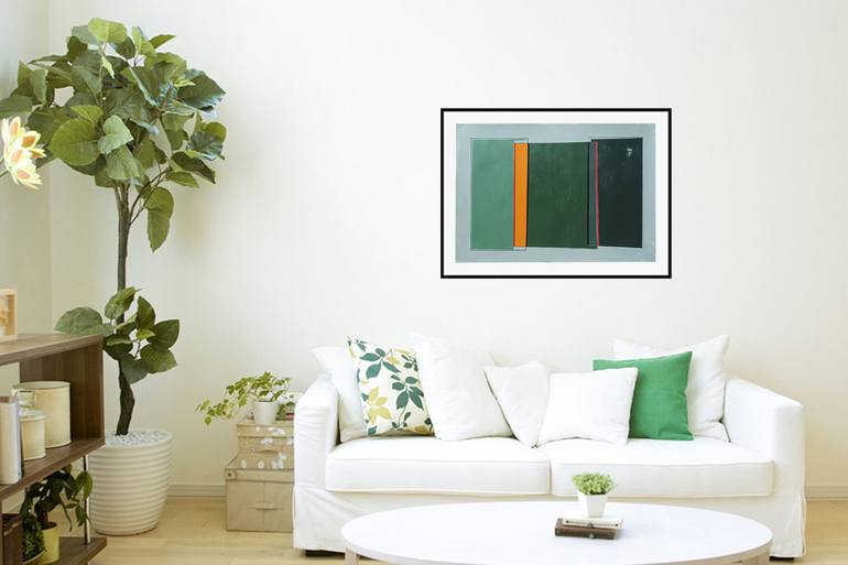 Original Abstract Geometric Painting by Luis Medina