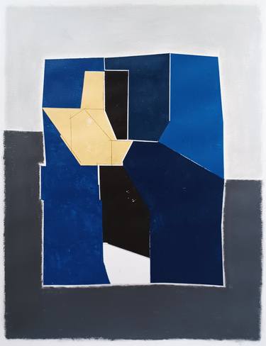Original Abstract Geometric Painting by Luis Medina