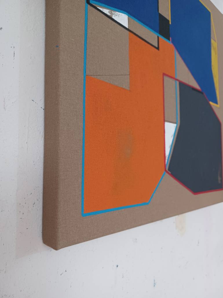 Original Abstract Geometric Painting by Luis Medina