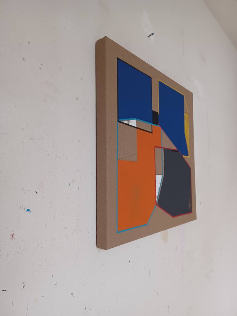 Original Abstract Geometric Painting by Luis Medina