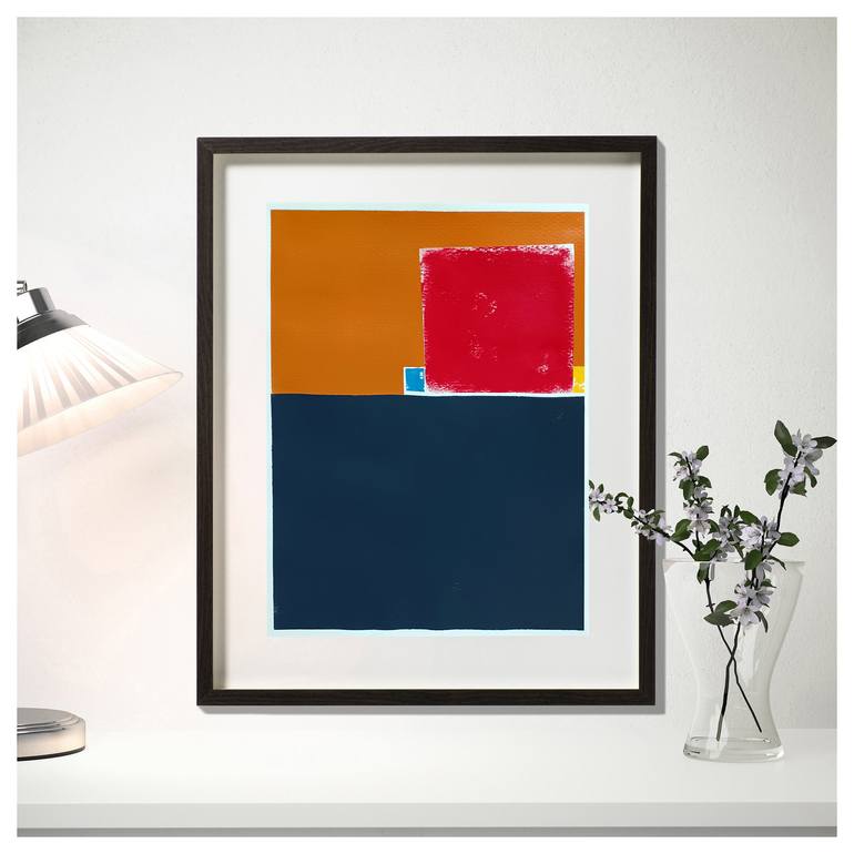 Original Abstract Geometric Painting by Luis Medina