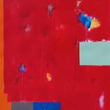 Red composition VI by Luis Medina