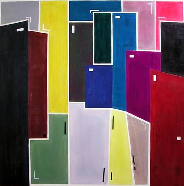 Print of Abstract Architecture Paintings by Luis Medina