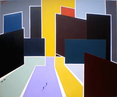 Print of Abstract Architecture Paintings by Luis Medina