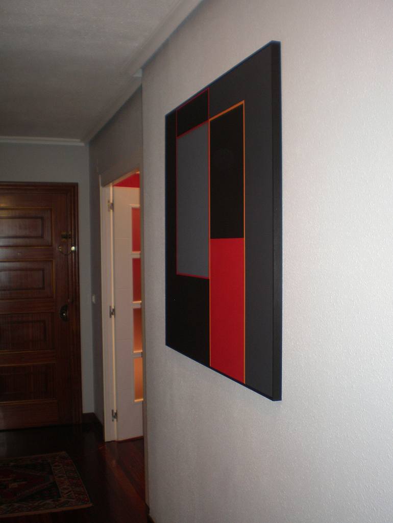 Original Abstract Geometric Painting by Luis Medina