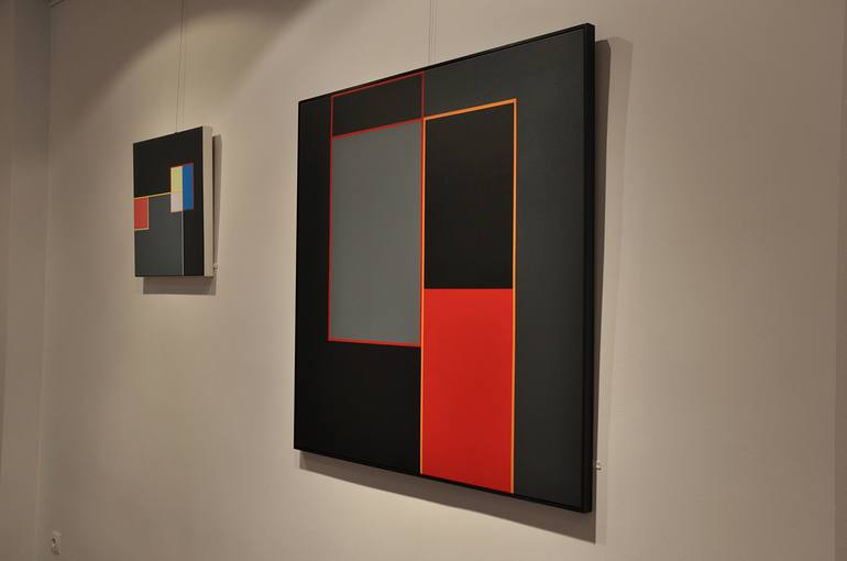 Original Abstract Geometric Painting by Luis Medina