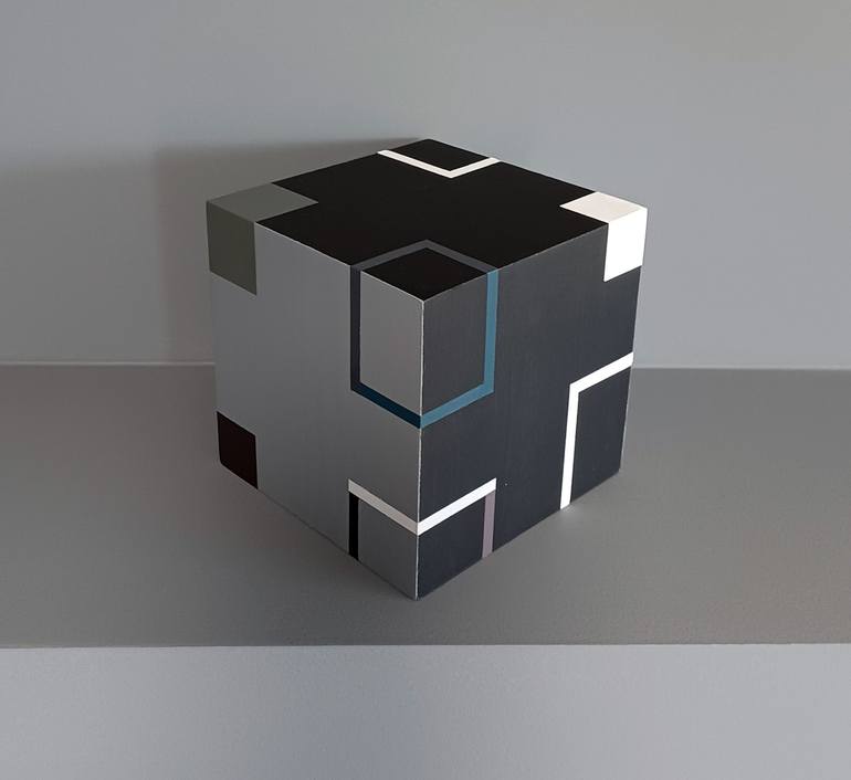 Original Geometric Sculpture by Luis Medina