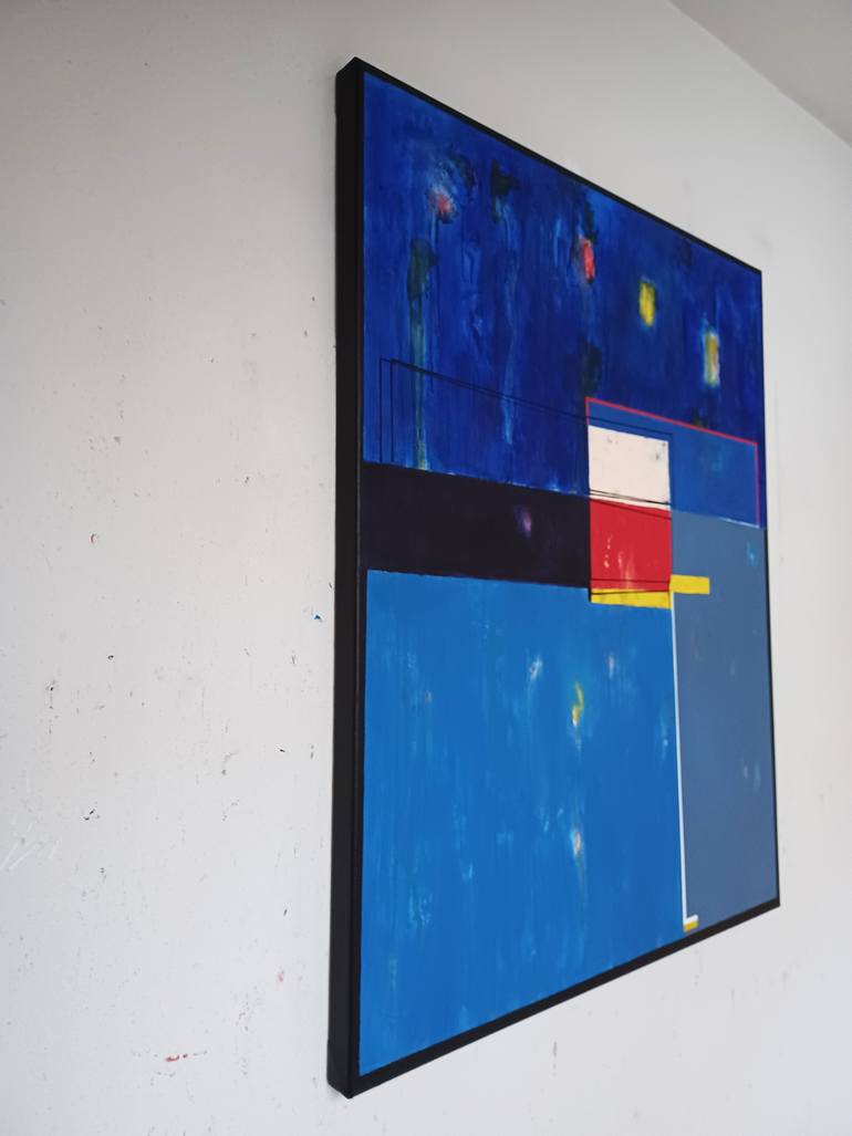 Original Geometric Abstract Painting by Luis Medina