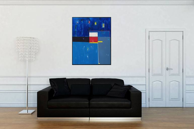 Original Geometric Abstract Painting by Luis Medina