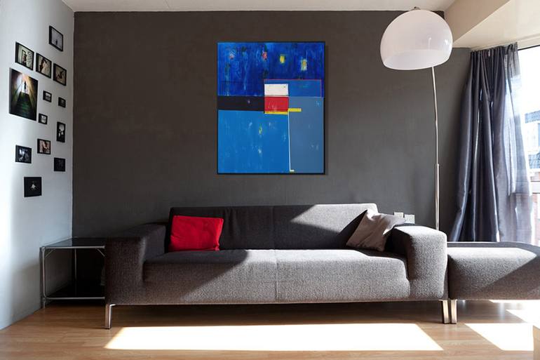 Original Geometric Abstract Painting by Luis Medina