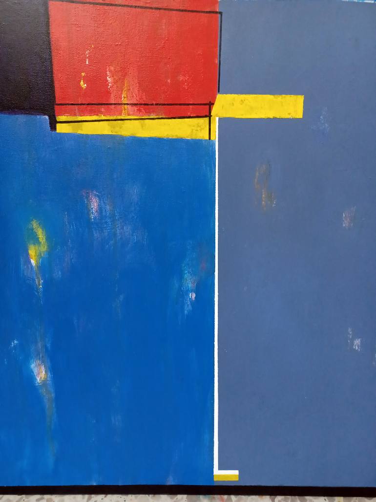 Original Geometric Abstract Painting by Luis Medina