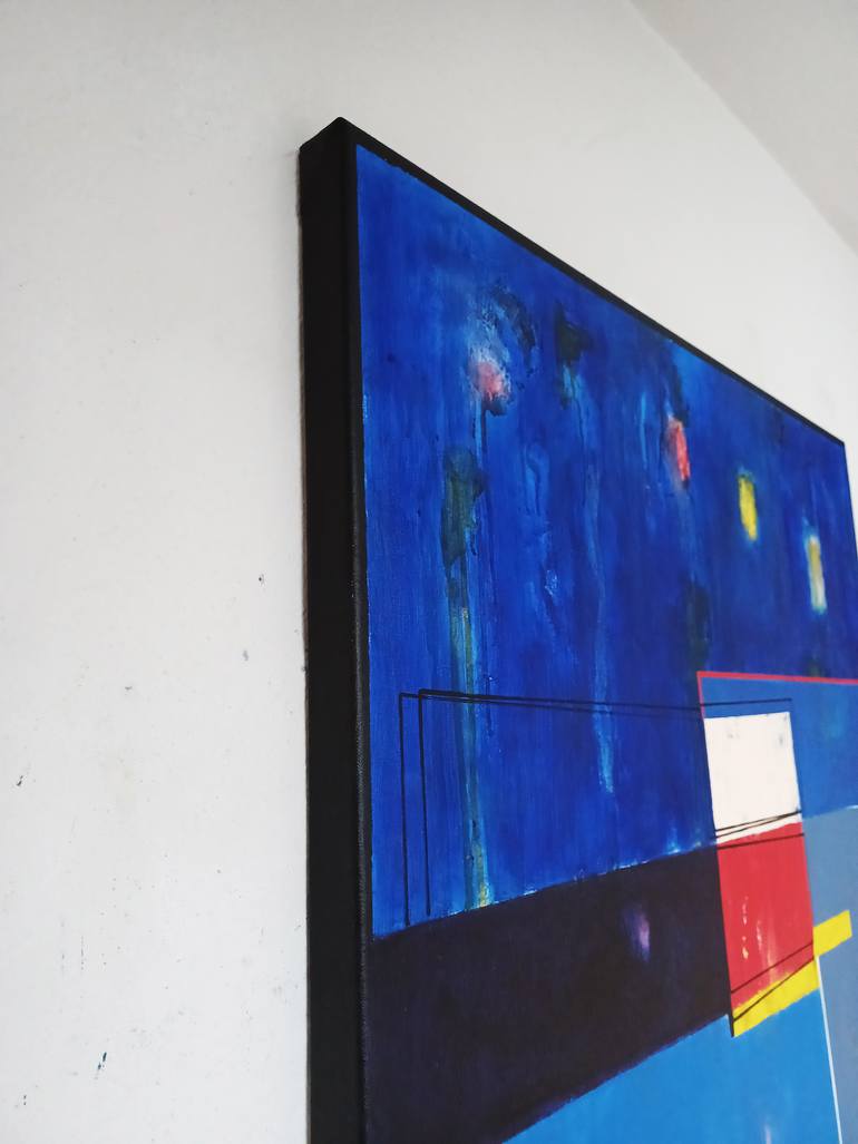 Original Geometric Abstract Painting by Luis Medina
