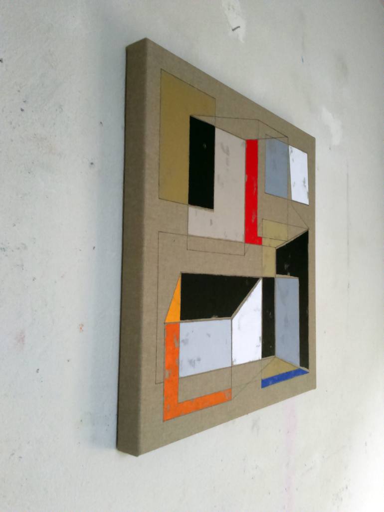 Original Abstract Geometric Painting by Luis Medina