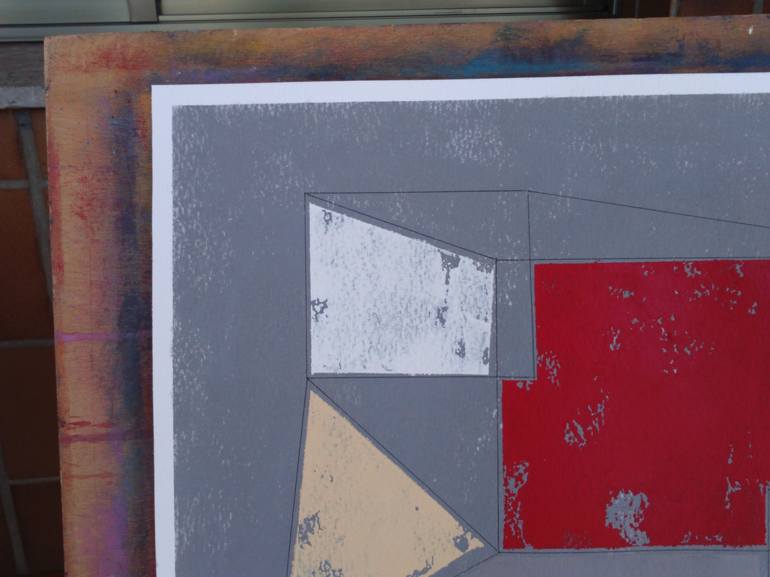 Original Abstract Geometric Painting by Luis Medina