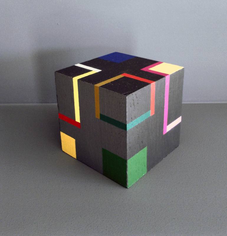 Original Abstract Geometric Sculpture by Luis Medina