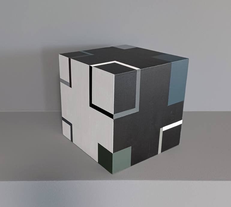 Original Abstract Geometric Sculpture by Luis Medina