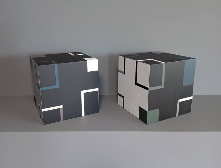 Original Abstract Geometric Sculpture by Luis Medina