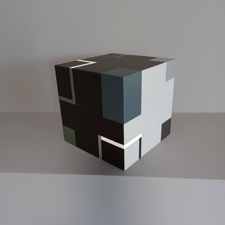 Original Abstract Geometric Sculpture by Luis Medina