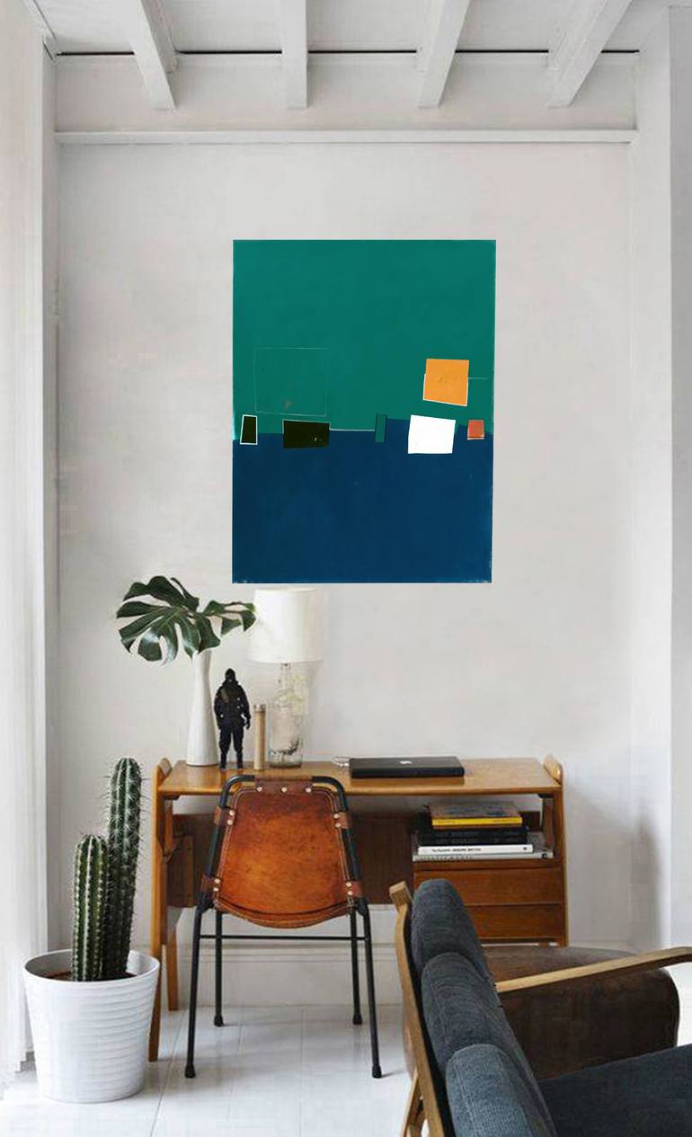 Original Conceptual Abstract Painting by Luis Medina