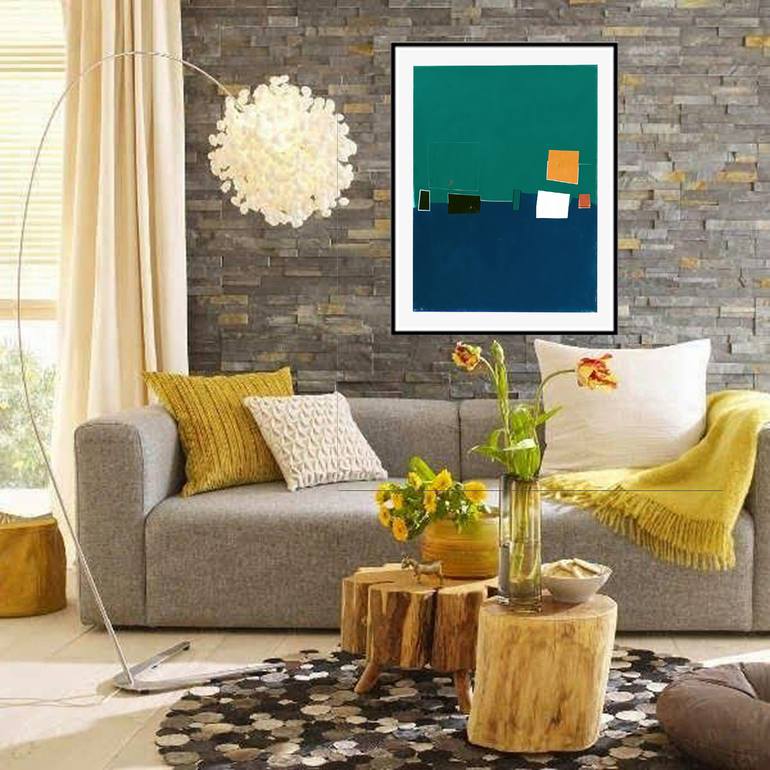 Original Conceptual Abstract Painting by Luis Medina