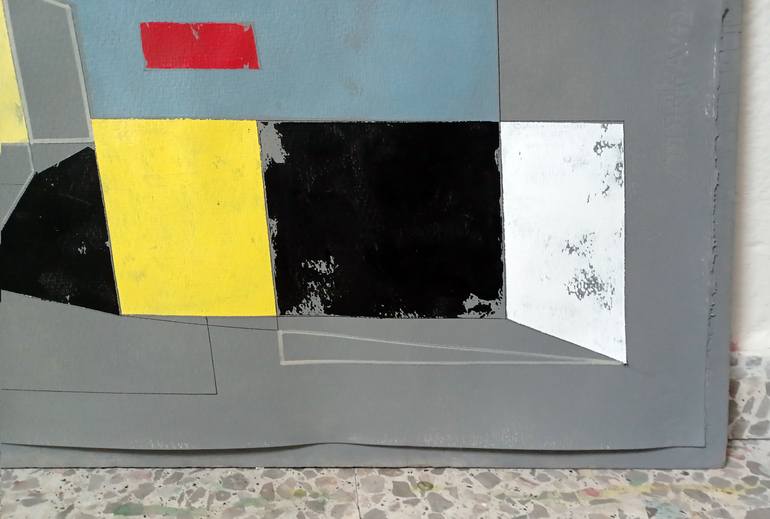 Original Abstract Geometric Painting by Luis Medina