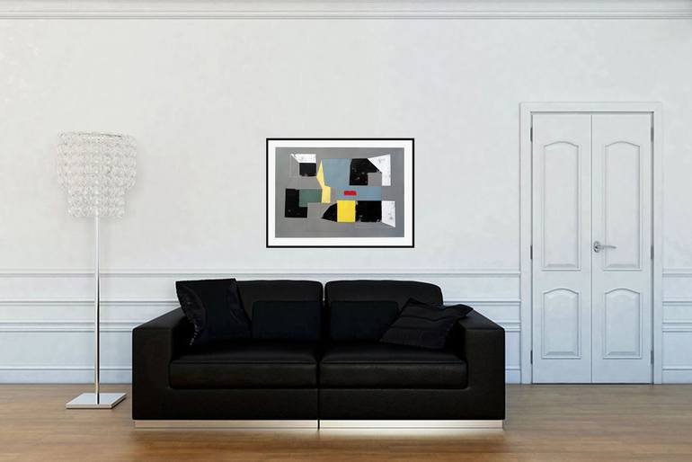 Original Abstract Geometric Painting by Luis Medina