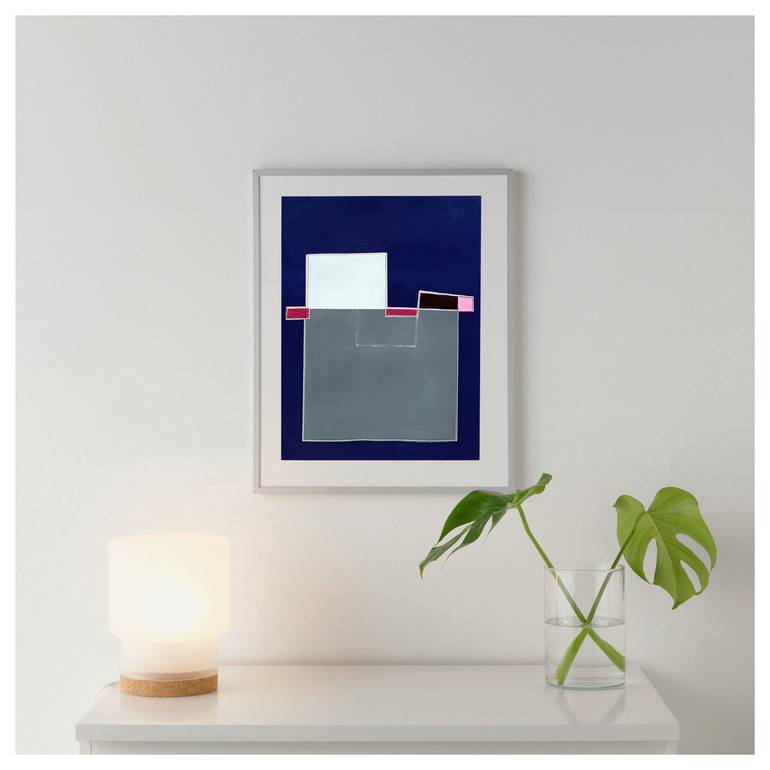 Original Abstract Geometric Painting by Luis Medina