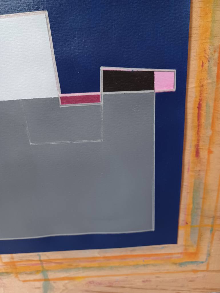 Original Abstract Geometric Painting by Luis Medina