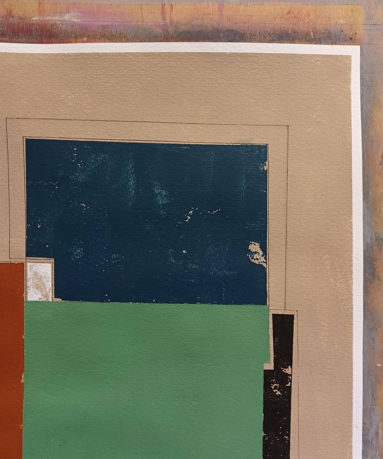 Original Abstract Geometric Painting by Luis Medina