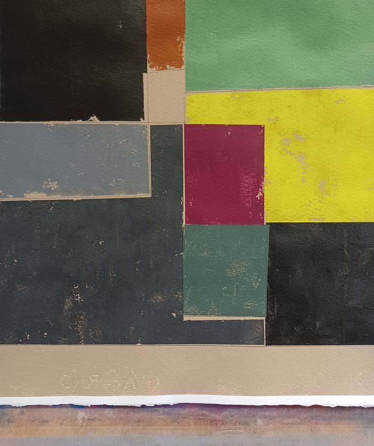 Original Abstract Geometric Painting by Luis Medina