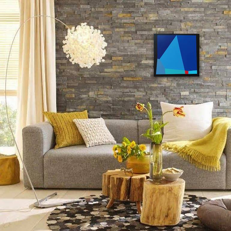 Original Abstract Geometric Painting by Luis Medina