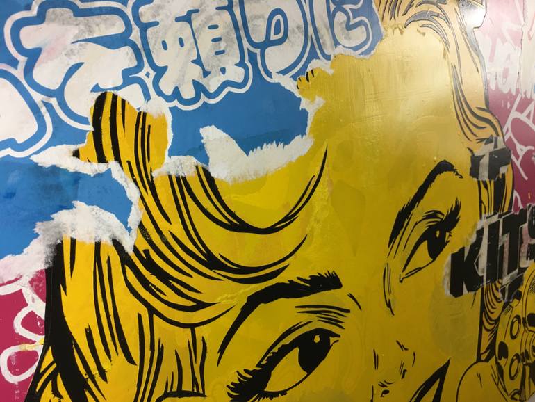 Original Abstract Pop Culture/Celebrity Painting by Daniel Marin