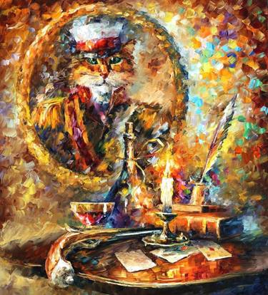 Original Impressionism Cats Paintings by Cuencas Art