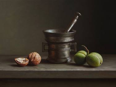 Original Fine Art Still Life Paintings by Albert Kechyan