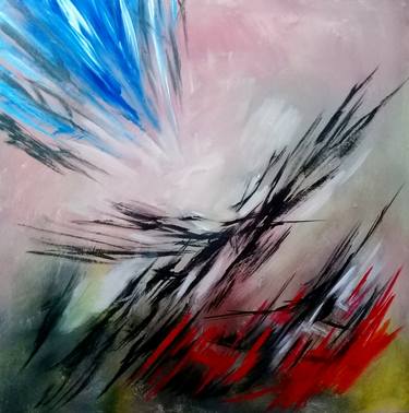 Original Abstract Painting by JMA Sudden Illustration