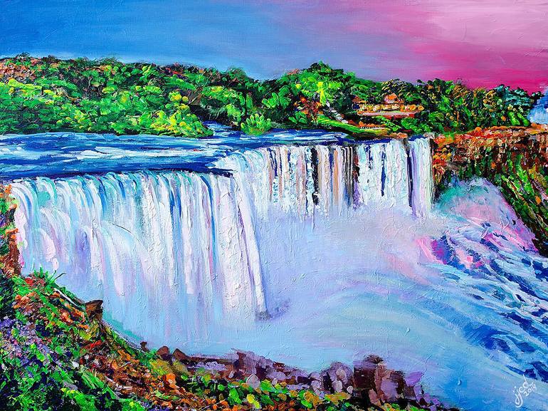 The Breathtaking Niagara Falls Painting by Jeff Johns | Saatchi Art