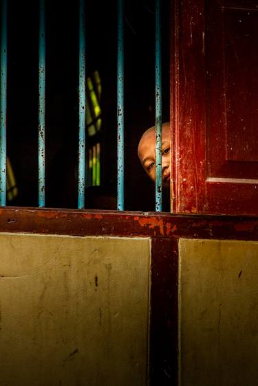 Little Monk looking through the barred Window - Limited Edition 1 of 40 thumb