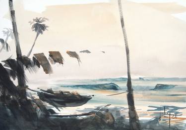 Print of Beach Paintings by Johny Vieira