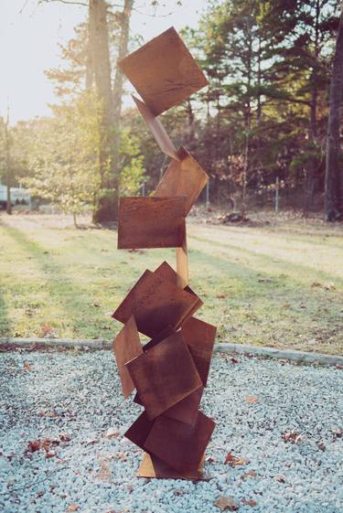 Otto Corten Sculpture By Vadim, Tall Garden Sculptures