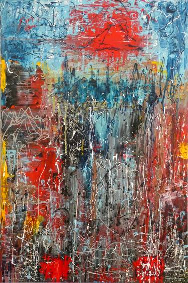 Original Abstract Expressionism Abstract Painting by Mark Stocks