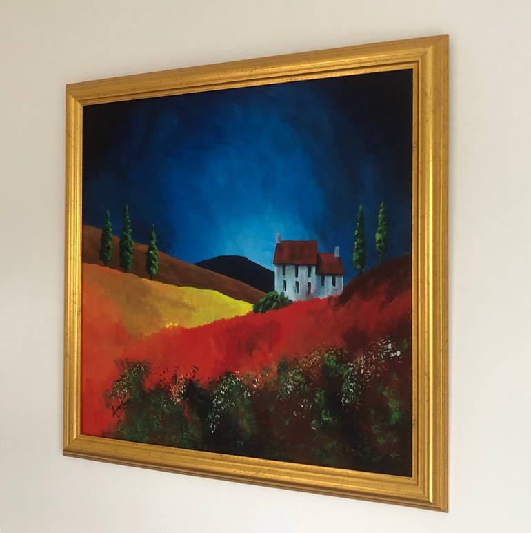 Original Folk Landscape Painting by Dave Aye