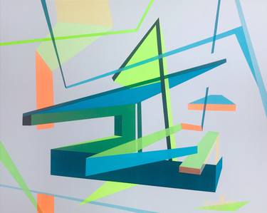 Original Abstract Architecture Paintings by Evy Meehan