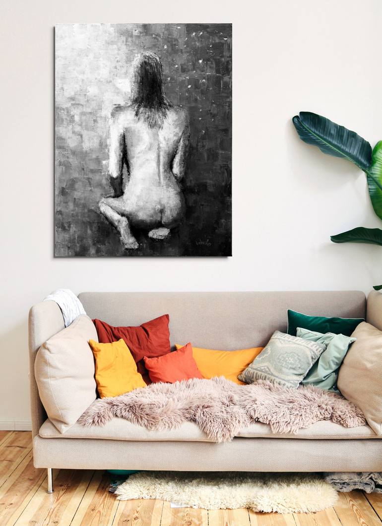Original Figurative Nude Painting by Lubosh Valenta