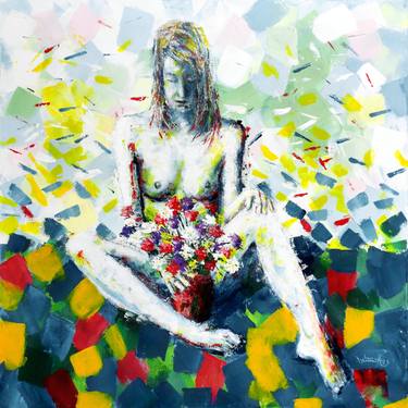 Original Figurative Nude Paintings by Lubosh Valenta